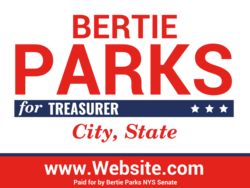 treasurer political yard sign template 10844