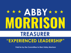 treasurer political yard sign template 10845