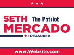 treasurer political yard sign template 10846