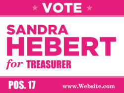 treasurer political yard sign template 10848