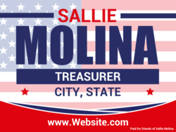 treasurer political yard sign template 10851