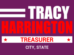 treasurer political yard sign template 10856