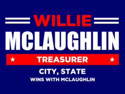 treasurer political yard sign template 10859