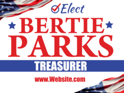 treasurer political yard sign template 10873