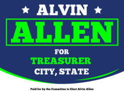 treasurer political yard sign template 10879