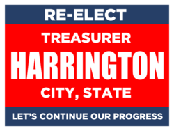 treasurer political yard sign template 10884