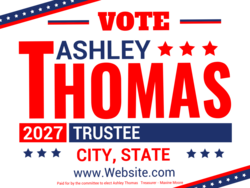 trustee political yard sign template 10888