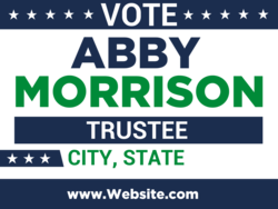 trustee political yard sign template 10890