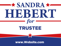 trustee political yard sign template 10891