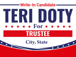 trustee political yard sign template 10892