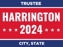 trustee political yard sign template 10895