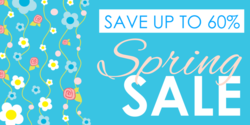 Flowers Design Save Up To Spring Sale Banner