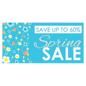 Flowers Design Save Up To Spring Sale Banner