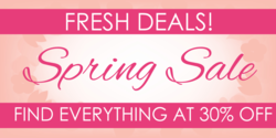 Pink Blocks With Peach Background Fresh Deals Spring Sale Banner