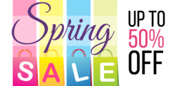 Multi Color Sale Up To 50% Off Spring Banner