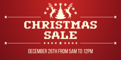 Reindeer Xmas Tree Design Christmas Sale Banner