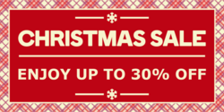 Gift Bordered On Red Christmas Sale Banner