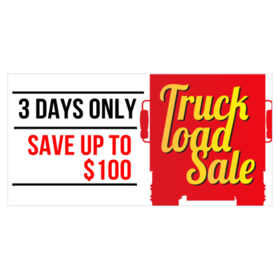 3 Days Only Truckload Sale Banner