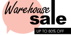 Bubble Text % Off Warehouse Sale Banner