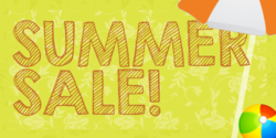 Umbrella Beach Ball Summer Sale Banner