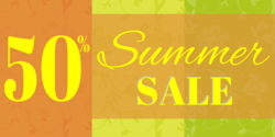 Opaque Brown Yellow Text Summer Sale Banner