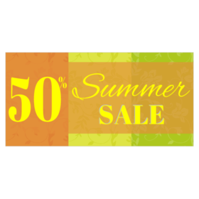 Opaque Brown Yellow Text Summer Sale Banner
