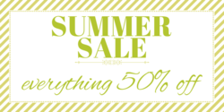 Summer Sale Everything % Off Banner