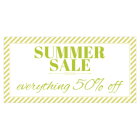 Summer Sale Everything % Off Banner