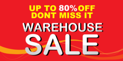 Red Warehouse Sale Percent Off Banner