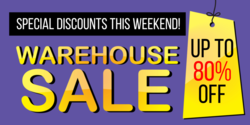 Warehouse Weekend Discount Banner