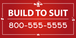Phone Number Only Build To Suit Banner White Text Starburst Red Design
