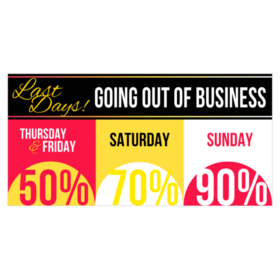 Going Out of Business Last Days Sale Banner