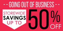 Going Out of Business Storewide Savings Banner