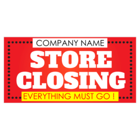 Going Out of Business Store Closing Banner