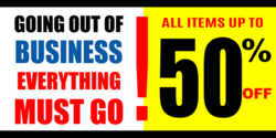 Going Out of Business Everything Must Go Banner