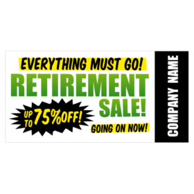 Everything Must Go Retirement Sale Banner