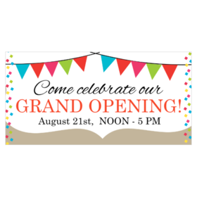 Come Celebrate Our Grand Opening Banner