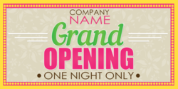 Personalized Company Name Grand Opening Banner