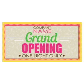 Personalized Company Name Grand Opening Banner