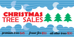 Christmas Tree Sales Three Tree Sales Banner