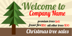 Christmas Tree Sales Welcome Banner