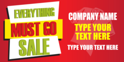 Everything Must Go Sale Banner Collage With Company Brand Design
