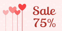 Heart Shape Flowers Design Valentine Sale Banner