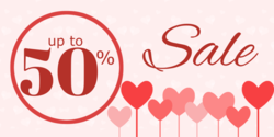 Heart Stems Galore Circle % Off Sale Banner