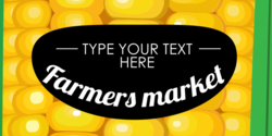 Farmers Market Corn Background Black Marquis Design