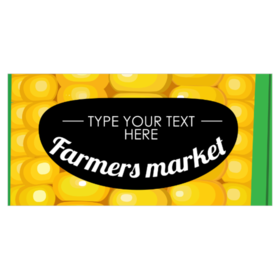 Farmers Market Corn Background Black Marquis Design