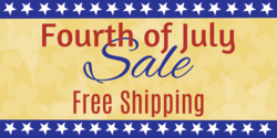 Fourth of July Free Shipping Banner