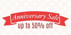 Scrolling Anniversary Sale Flag Percent Off Banner