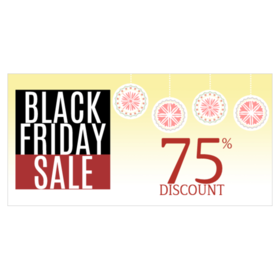 Black Friday % Off Discount Banner