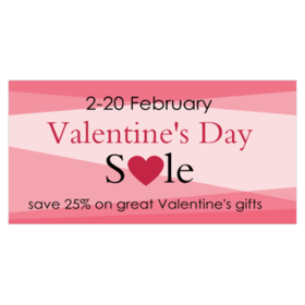 Valentine's Day With Heart In Middle of Sale Banner Design